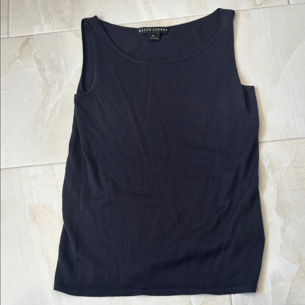 Ralph Lauren black label, size medium, cashmere silk tank shell